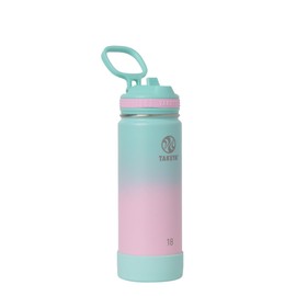 Takeya 18 oz Actives Stainless Steel Water Bottle with Straw Lid – Leakproof, Double-Wall Insulated, Keeps Drinks Cold 24 hrs/Hot 12 hrs, BPA-Free, Powder-Coated, Gym & Travel, Ombre Dream
