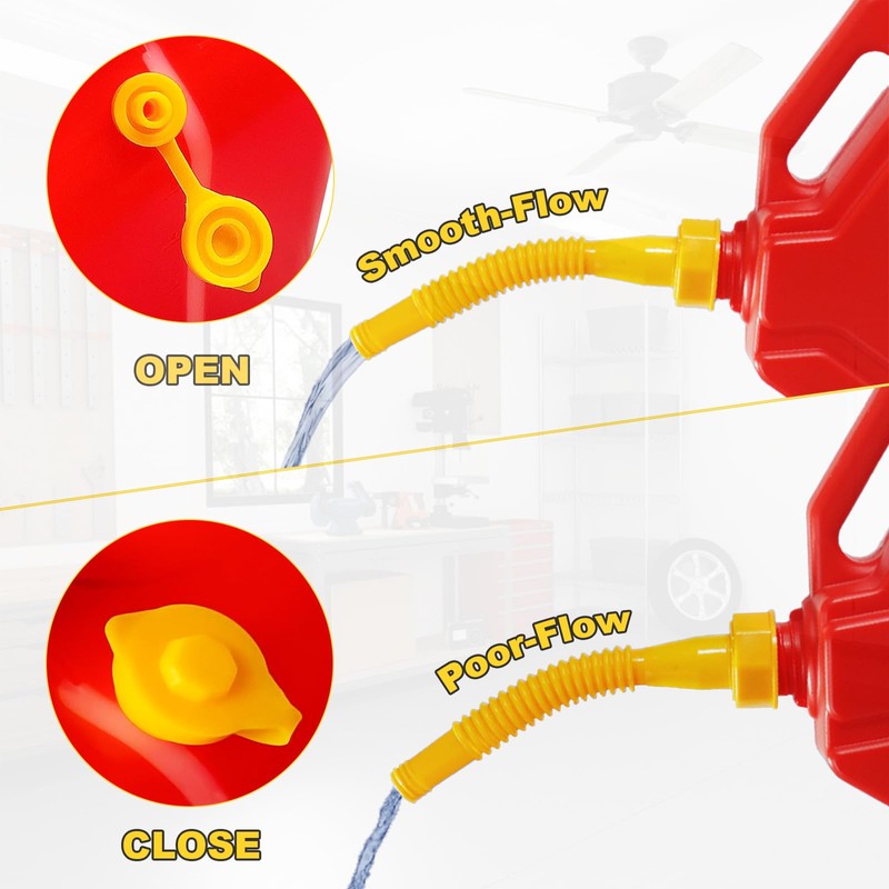 Oraivy 12 PCS Universal Yellow Gas Can Vent Caps, Fuel