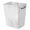 OYEAL Wood Wastebasket Trash Can Rustic Farmhouse Square Garbage Container