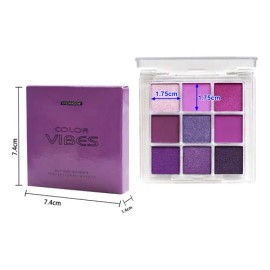 Paleta De Sombras Para Ojos En Tonos Morados Y Negros