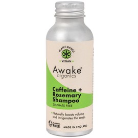 Awake Organics All Natural Shampoo Powder with Caffeine + Rosemary Oil. For Hair Growth + Volume. Sulphate Free, Plastic Free, Cruelty Free. Made in England.