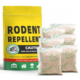 Rodent Repellent Indoor, Mice Repellent for Garage, Mouse Repellent Pouches with Peppermint, Keep Mice Away, Mouse Deterrents Outdoor, Rat Repellent for House, Car Engines - 6 Pack