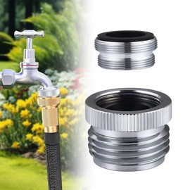 Garden Hose Adapter Kit,3/4 Inch Garden Hose to 1/2 Sink Faucet Adapter with Aerator, Polished Chrome Plated Faucet Adapter for Garden Kitchen and Bathroom
