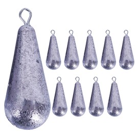 Drop Shot Weights - 10X Lead Sturdy Teardrop Shape Fishing Weights Sinkers,Multifunctional Fishing Dropshot Rig, Reusable Dropshot Weights for Freshwater or Saltwater Fish