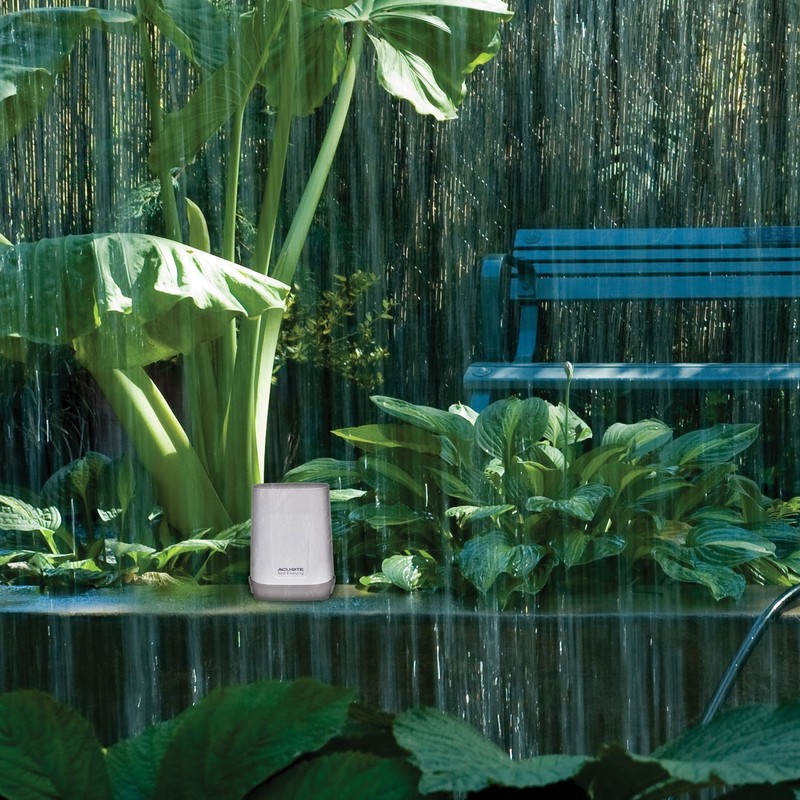 AcuRite Wireless Rain Gauge Collector , White - 06034RM