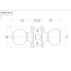 3 - Ashland Black Entry Knob with Matching Single Cylinder Deadbolt Combo Packs Keyed Alike (We Key Lock Orders Alike for Free)