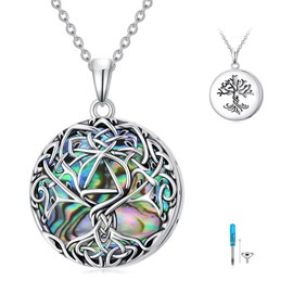WINNICACA Urn Necklaces for Ashes 925 Sterling Silver Tree of Life Sobriety Ash Necklace Cremation Jewelry Urn Pendants for Women Memorial Gifts for Birthday Christmas Funeral