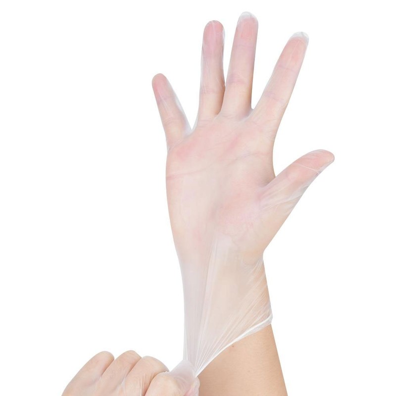 50Pairs Box Disposable PVC Examination Gloves Clear Powder Free Safety