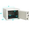 Luwint Small Steel Safe Box with Key Lock, 0.3 Cu