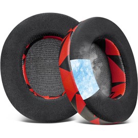 SOULWIT Kühlgel Ersatz Ohrpolster für Steelseries Arctis Nova Pro Wired, Nova 1/1X/1P/3/4/7/7X/7P Kopfhörer, Ersatzpolster mit Geräuschisolations-Schaumstoff, zusätzliche Dicke.