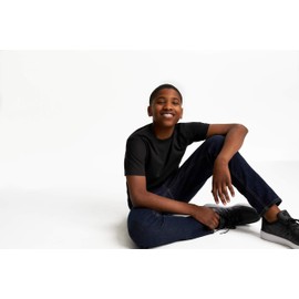 French Toast Boys' Short Sleeve Crewneck Tee,Black,4T