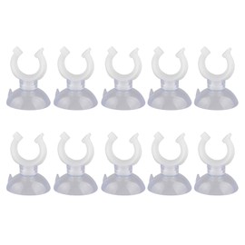 HALJIA 10PCS 15mm Aquarium Fish Tank Suction Cups Airline Hose Pump Air Line Tubing Holder Aquarium Suction Cup Clips Airline Tube Holders Clamps for Fish Tank White