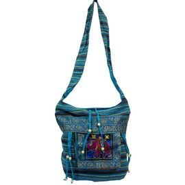 Hand Made Elephant Design Multi Color Indian Boho Dari Shoulder Sling Bag #210