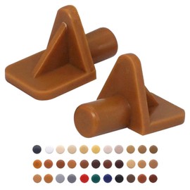 (Pack of 50) Shelf Support Pegs 0.19" (5 mm), Plastic Shelf Pegs Pins, Shelf Brackets, Oak Rustic (S10)