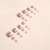 24 Pcs Pink Press on Toenails Short Square - MINGCHUN
