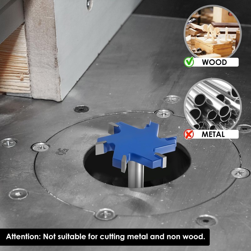 Flattening Router Bit 1/2 Shank, 2-1/2" Cut Dia, 6 Flute