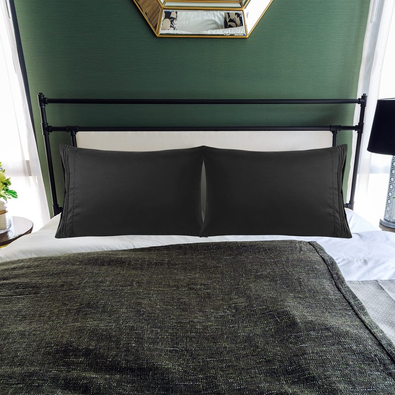 PiccoCasa Brushed Microfiber Pillowcases 2 Pack Soft Breathable Pillow Covers