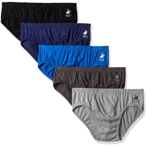 Beverly Hills Polo Club Men's 5 Pack Low Rise Brief,