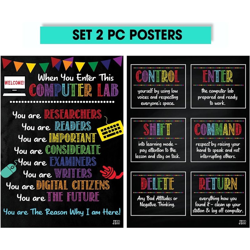 Control enter PC Poster 11''x17'' Computer Science Classroom Poster, Stem