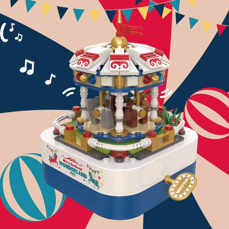 Robot Plaza Building, Blocks, Musical Box, Children, Boys, Girls, Educational