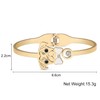 TIZURO Stainless Steel 18K Gold Silver Plated Crystal Cute Pug