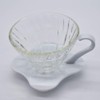 Hario V60 Glass Coffee Dripper, White, Size 1