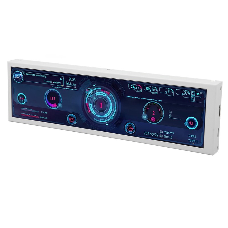 8.8in PC Temp Monitor USB C PC Sensor Panel Display