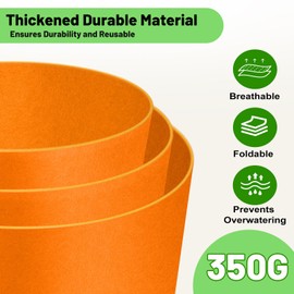 Fhyisble 5 Pack 3 Gallon Durable Grow Bags, 350G Heavy-Duty Fabric Pots with Handles, Breathable Plant Containers for Vegetables, Flowers, Fruits, Indoor & Outdoor Gardening, Aeration Fabric Planters