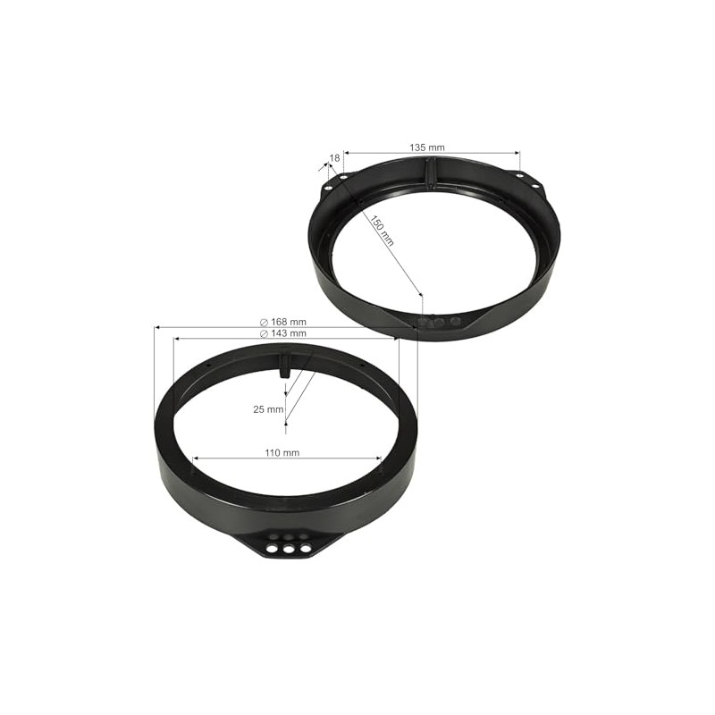 tomzz Audio 2839-005 Speaker Rings Adapter Brackets Compatible with Opel