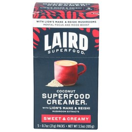 LAIRD SUPERFOOD Sweet & Creamy Powdered Superfood Creamer 5 Count, 0.7 OZ