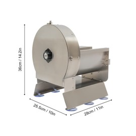 RustyVioum Potato Slicer, 110V Commercial Electric Manual Stainless Steel Fruit Vegetable Slicer Cutter, Multifunctional Cabbage Shredder 0-12mm Adjustable for Commercial Restaurant Home, Silver