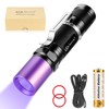 LIGHTFE Black Light UV301-395nm UV Light AA batery Blacklight uv