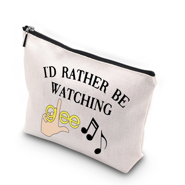 WCGXKO Musical Comedy TV Show Inspired Zipper Makeup Bag Travel Bag for Mom Sister Best Friend Wife Aunt (watching glee)