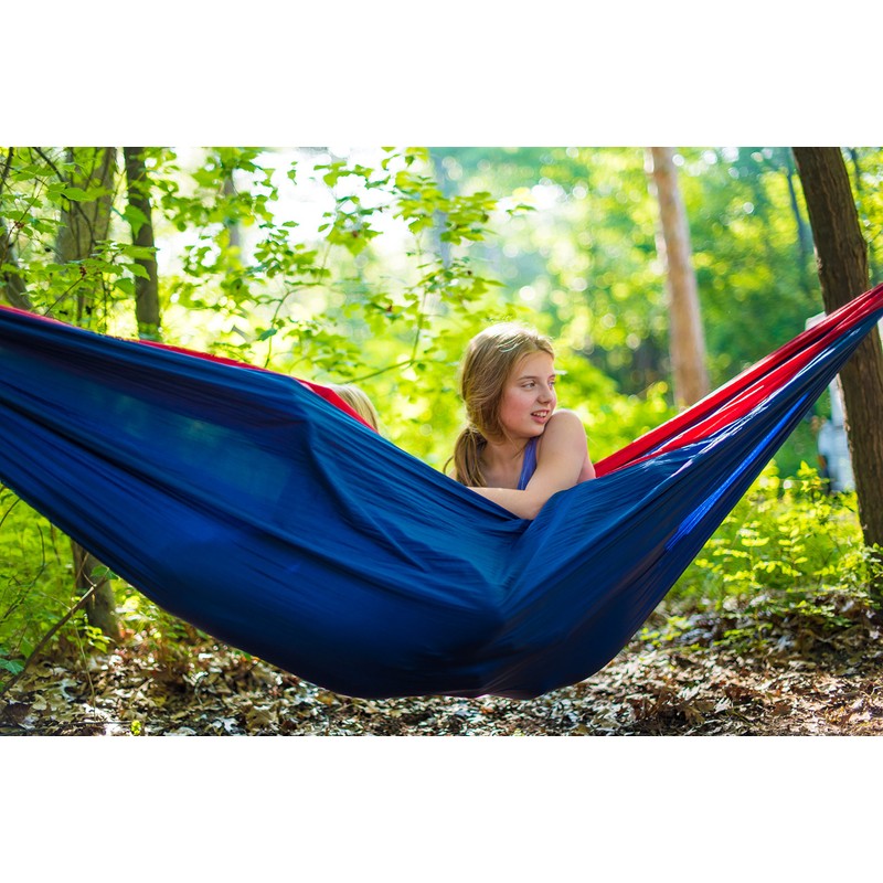 Vivere PAR15 Nylon Single Parachute Hammock - Navy/Red