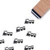 Train Rubber Stamp, 3/5 Inch Small Mini Stamp for Scrapbooking