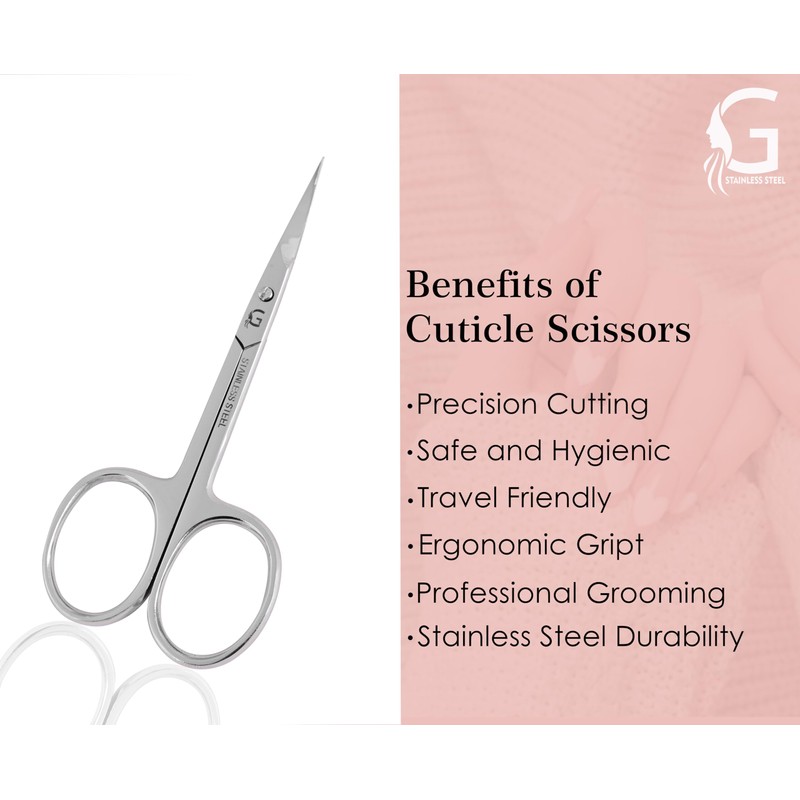 Nail Scissors Curved - Professional Stainless Steel Grooming scissors for