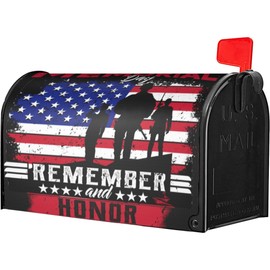 Mailbox Covers Magnetic Standard Size,American Veterans Day Remember and Honor Magnetic Mailbox Covers for Holiday Yard Decor 18"x21"