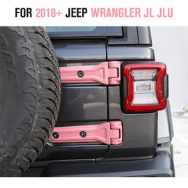 JeCar Pink Tailgate Hinge Cover Trim for 2018-2024 Jeep Wrangler JL & Unlimited