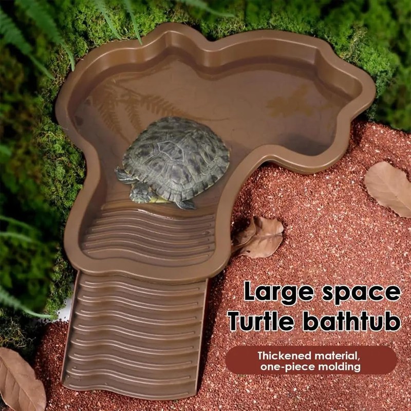 Flushbay Extra Large Reptile Bathing Pool Reptile Feeding Dish Water