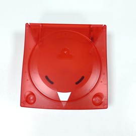 Hzxkqmil Replacement Shell for SEGA Dreamcast DC Retro Video Game Console, Translucent Plastic Housing Case Accessories for Dreamcast DC, Transparent Red