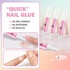 MAGIC ARMOR 15pcs Nail Glue for Acrylic Nails Professional Nail
