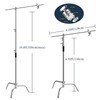 GSYXERGILES Heavy Duty C-Stand, Stainless Steel Tripod with Boom Arm
