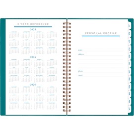 2024-2025 AT-A-GLANCE Signature Lite 5.5-inch x 8.5-inch Academic Weekly & Monthly Planner, Teal (YP20LA-12-25)