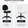 Deisy Dee Velvet Stretch Armless Office Chair Covers - Colorful