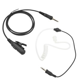Acoustic Tube Earpiece with Mic PTT 1 Pin Screw Thread Headset Compatible for Yaesu VX-6R VX-7R VX-170 FT-270 Standard Horizon HX210 HX400 HX750S HX870 HX890 Radios