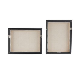 Deco 79 Canvas Monkey Living Room Framed Wall Art Business Canvas Wall Art with Cigar and Headphones, Set of 2 Wall Art 17", 13" H, Multi Colored