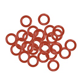 uxcell Silicone O-Ring, 7.5mm OD, 4.5mm ID, 1.5mm Width, VMQ Seal Rings Gasket, Red, Pack of 30