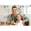 The Dreidel Company Deluxe Twisted Spiral 45 Blue & White