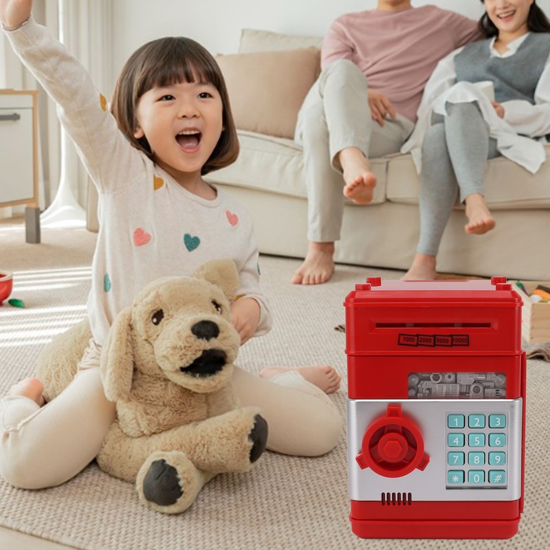 2 Modes ATM Piggy Bank Digital Electronic Paper Money Coins