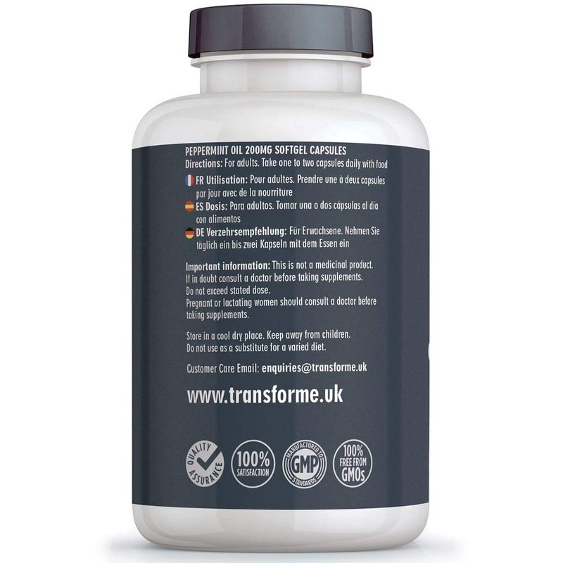 Transforme High Strength Peppermint Oil 200mg Capsules Softgels - 365